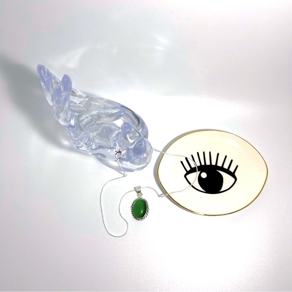 π Lovely green cats eye necklace - Picture 4 of 8